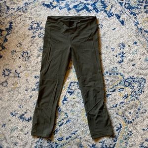 Lululemon Olive Green Leggings. Hit at mid calf. Size 4.